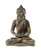 A Bronze Figure of Buddha Height 13 inches.