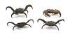 * Four Bronze Models of Crabs Length of longest 5 1/2 inches.