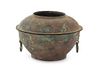 * An Archaic Bronze Vessel and Cover POSSIBLY HAN DYNASTY Diameter 6 1/4 inches.