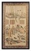 A Large Silk Kesi Panel LIKELY 19TH CENTURY Height of image 57 3/4 x width 34 inches.