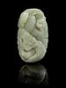 * A Carved Jade Toggle Length 3 1/8 inches.