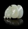 * A Carved Jade Pendant Width 2 1/2 inches.