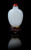 * A White Jade Snuff Bottle Height 2 1/2 inches.