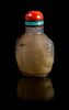 * A Large Agate Snuff Bottle Height 3 7/8 inches.