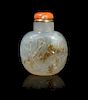 A Carved Agate Snuff Bottle Height of agate 2 3/8 inches.