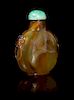 A Banded Agate Snuff Bottle LIKELY 18TH/19TH CENTURY Height 2 3/4 inches.