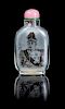 An Inside Painted Rock Crystal Snuff Bottle POSSIBLY EARLY 20TH CENTURY Height 2 3/4 inches.