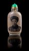 An Inside Painted Glass Snuff Bottle POSSIBLY EARLY 20TH CENTURY Height 3 7/8 inches.