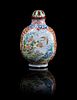 A Canton Enamel Snuff Bottle Height 2 3/8 inches.