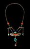 * A Tibetan Silver and Hardstone Necklace Length 23 inches.