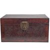 Early 20th Century Embossed Leather Chest