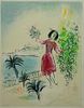 CHAGALL, Marc. Color Lithograph "Bay of Nice."
