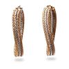 Milor Designer 14K Tri-Gold Triple Hoop Earrings