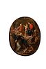 Scuola romana, secolo XVIII - The Madonna and Child, Saint Joseph and Saint Peter appear to Saint Dominic 
