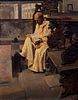 Salvatore Marchesi (Parma 1852-Parma 1926)  - Dominican friar reading