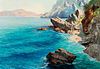 Guido Odierna (Capri 1913-Capri 1991)  - Marina with cliffs