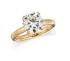 AN 18CT DIAMOND SOLITAIRE RING, the round brilliant cut dia