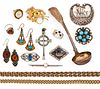 A QUANTITY OF MIXED SILVER AND COSTUME JEWELLERY, to includ