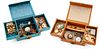 TWO BOXES OF MIXED SILVER AND COSTUME JEWELLERY, to include