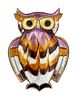 A BROWN OWL ENAMELLED BROOCH BY DAVID ANDERSEN, the owl ena