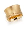 AN 18CT GOLD 1837 TIFFANY RING, the 12mm wide satin finish 