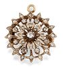 A LATE VICTORIAN DIAMOND BROOCH/PENDANT, the round brooch s