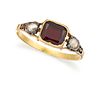 A LATE 18TH/EARLY NINETEENTH CENTURY GARNET AND RUBY RING, 