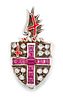 A SILVER ARMORIAL BROOCH BY TOYE, KENNING AND SPENCER, the 