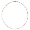 AN 18 CARAT WHITE GOLD AND CULTURED PEARL NECKLACE, the off