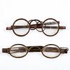 Grp: 2 Coin Silver Spectacles Glasses - D. Chandler NYC