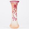 Legras Signed French Cameo Art Glass Flower Vase