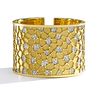 Mish Honeywood Double-Hinged Cuff Bracelet, 18k Gold & Diamond Pavé 