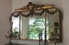 French Stunning Ornate Antique Gold Leaf Mirror