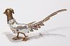 Antique Pheasant Pearl and Diamond Brooch