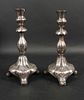 Pair of 84 Russian Silver Candlesticks