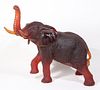 Jean-Francis Leroy for Daum Amber Glass Elephant