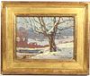 John Traynor, Oil on Canvas, "Snowy Maple"