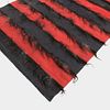 Red & Black Striped Rug With Goat Hair