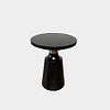 Black Wood and Brushed Gold Side Tables