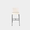 White Curved Bar Stool