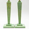 Pair of Modern Stained Shagreen Table Lamps