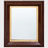 Brass-Mounted Mahogany Mirror with Gilt Filet