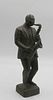 T. Akira Signed Bronze Sculpture Of An African