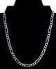 Large Italian Sterling Silver Chain link Necklace