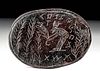 Phoenician Ovoid Pottery Plaque w/ Inscription