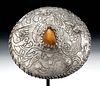 10th C. Viking Silver / Amber Brooch Jellinge Animals