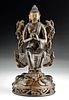 18th C. Tibetan Bronze Figure Maitreya, ex-Museum
