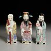 (3) Chinese famille rose porcelain Immortals