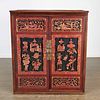 Chinese cabinet with antique panel doors