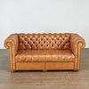 Nice quality leather chesterfield loveseat